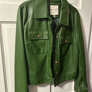 Bagatelle Green Faux Leather Jacket